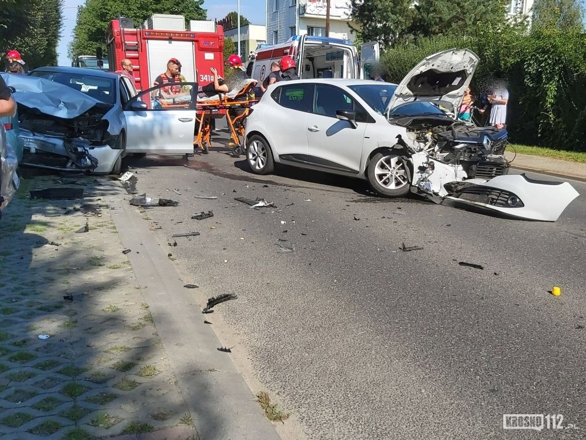 Zderzenie kilku samochodów na ul. Krakowskiej