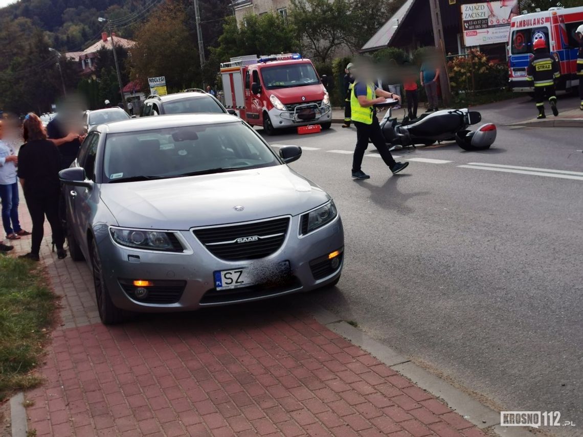 Zderzenie motocyklisty z saabem. Zawinił 54-latek