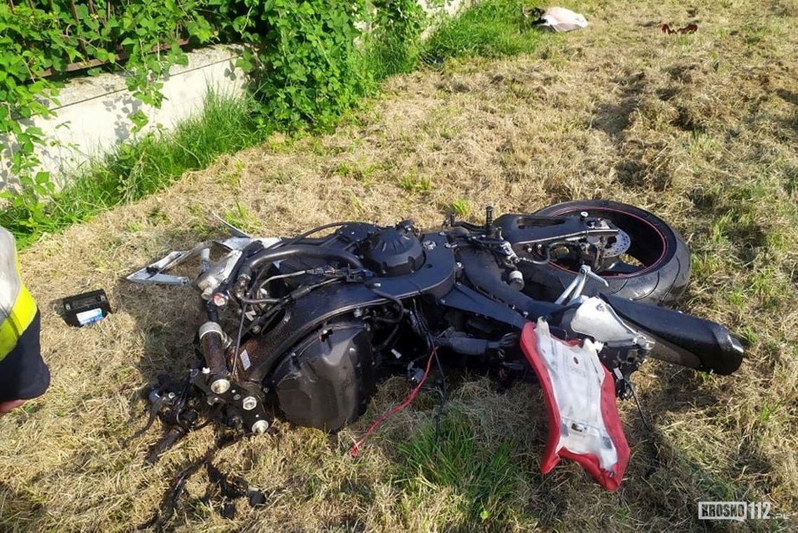 ? Zderzenie motocyklisty z samochodem osobowym w Miejscu Piastowym