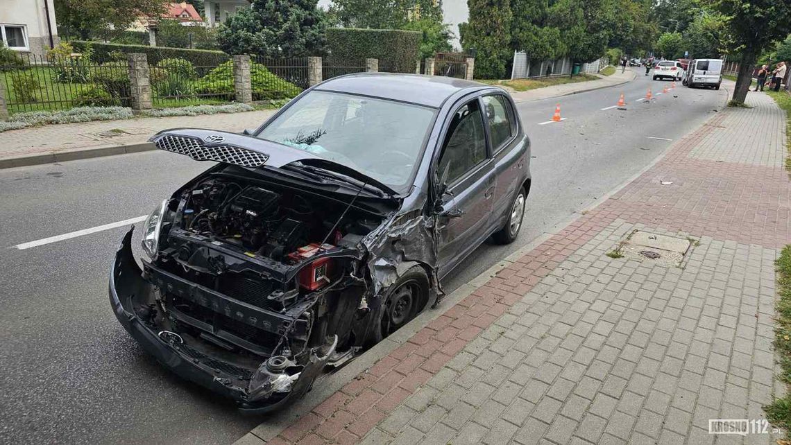 Zderzenie samochodów na Grodzkiej