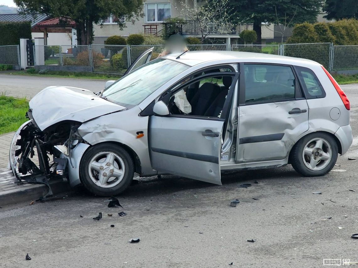 Zderzenie samochodów w Kopytowej