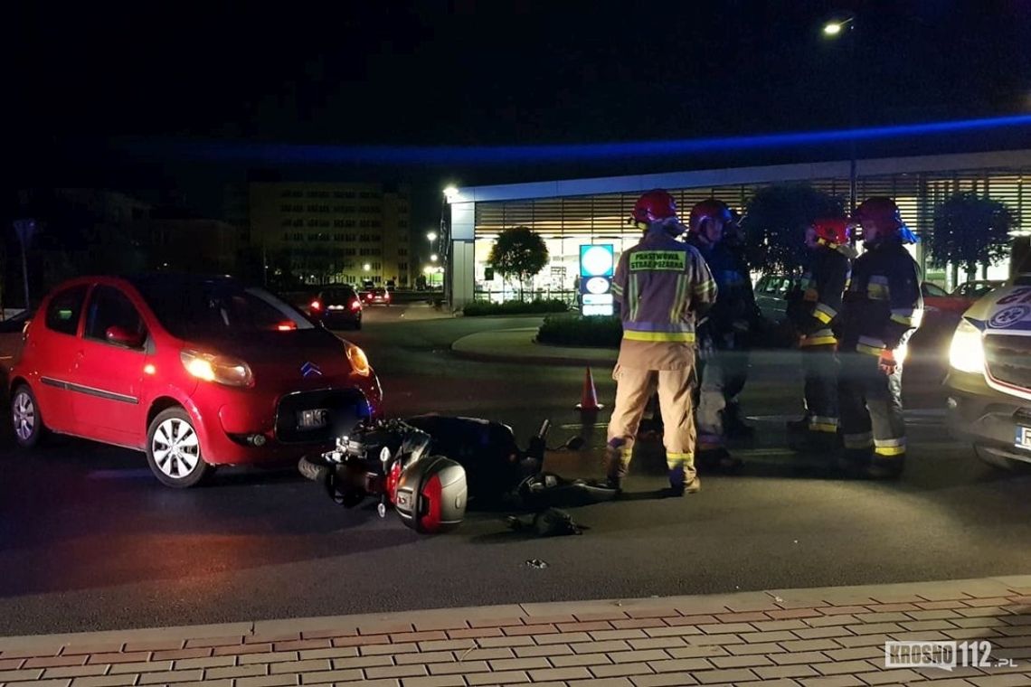 Zderzenie samochodu i skutera na ul. Lwowskiej