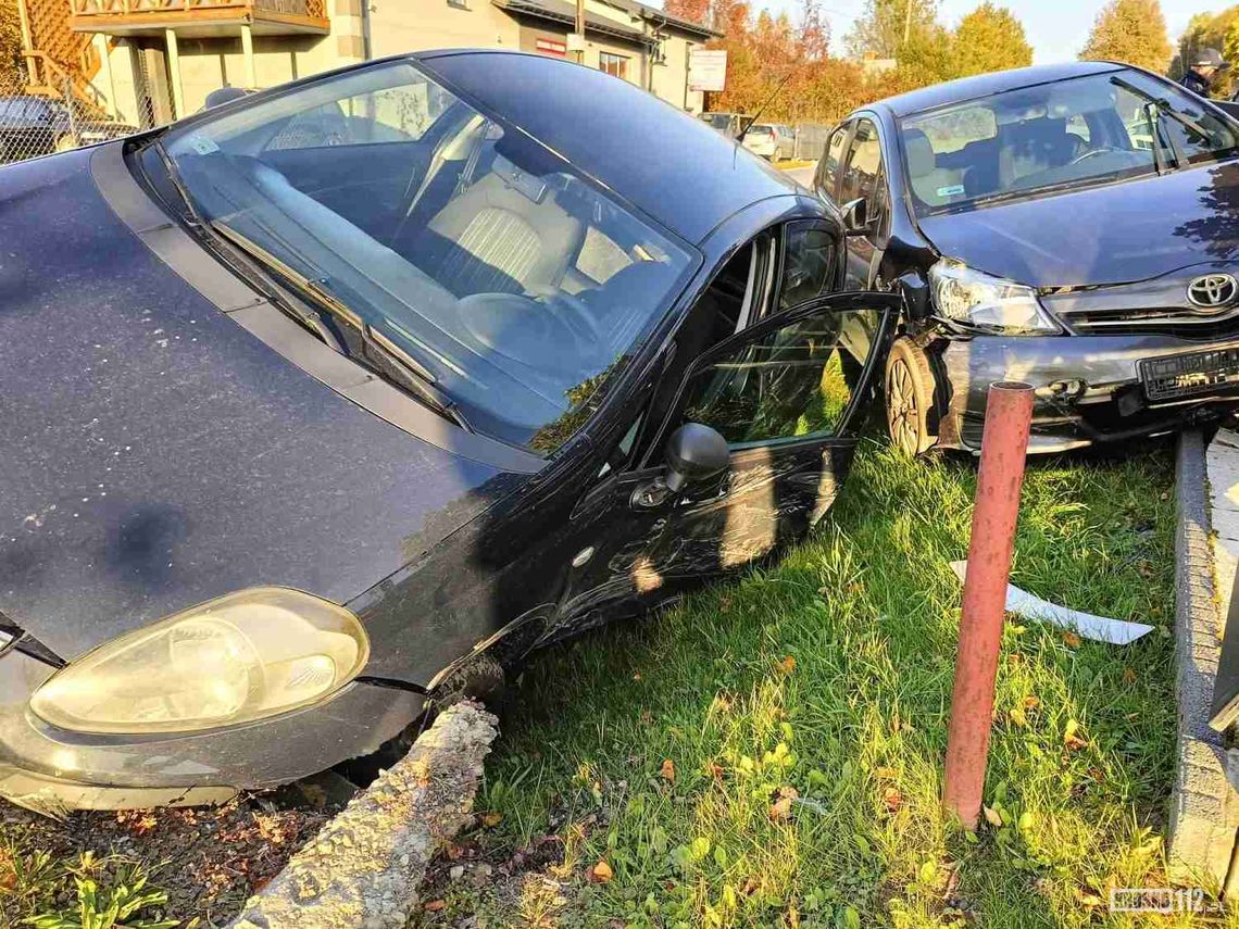 Zręcin. Zderzenie fiata i toyoty