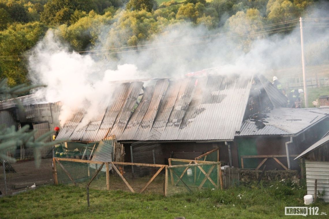 Zyndranowa: Pożar budynku gospodarczego