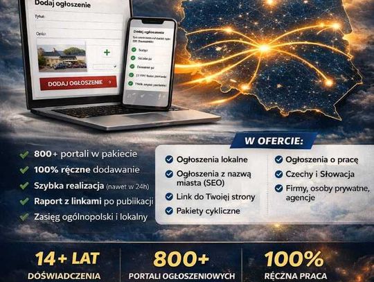 Opublikujemy Twoje ogłoszenie na setkach portali  | Dodawanie ogłoszeń
