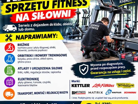 Serwis Siłowni Krosno Sprzętu Fitness/ Rehabilitacyjnego