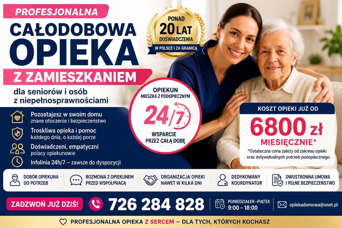 Całodobowa opieka z zamieszkaniem dla seniorów - organizacja nawet w kilka dni Całodobowa opieka z zamieszkaniem dla seniorów - organizacja nawet w kilka dni