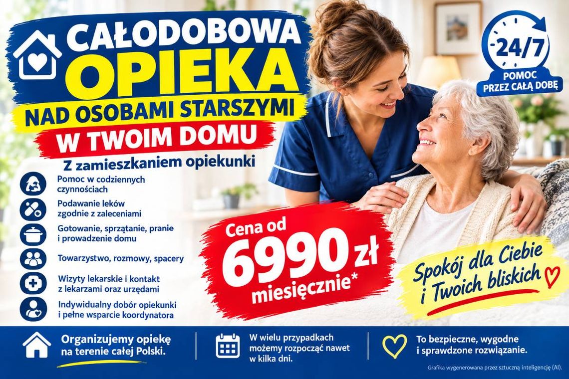 Opieka nad osobą starszą - całodobowa opieka z zamieszkaniem - od 6990 zł miesięcznie Opieka nad osobą starszą - całodobowa opieka z zamieszkaniem - od 6990 zł miesięcznie