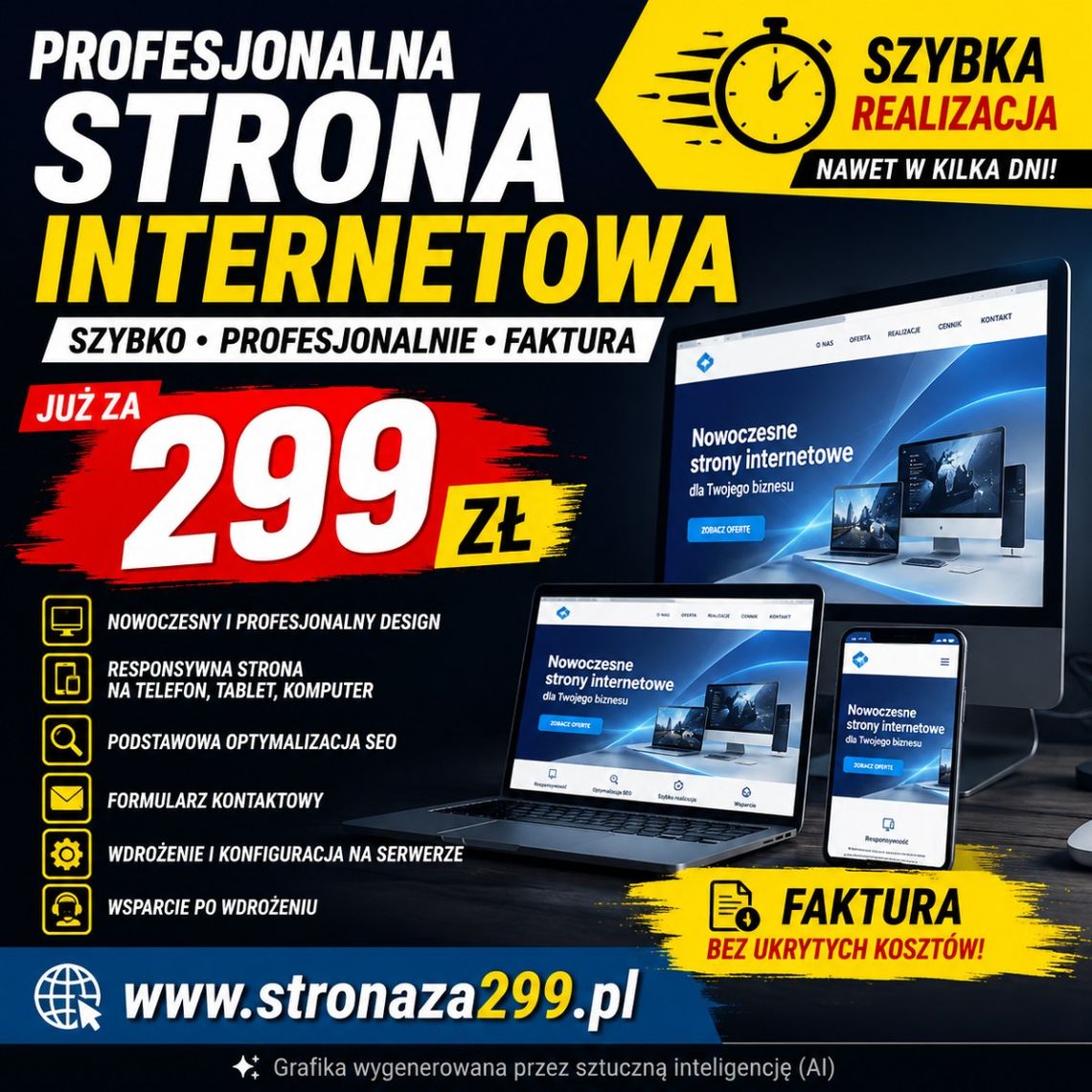 Profesjonalna strona WWW za 299 zł ⭐ SZYBKA REALIZACJA | stronaza299.pl Profesjonalna strona WWW za 299 zł ⭐ SZYBKA REALIZACJA | stronaza299.pl