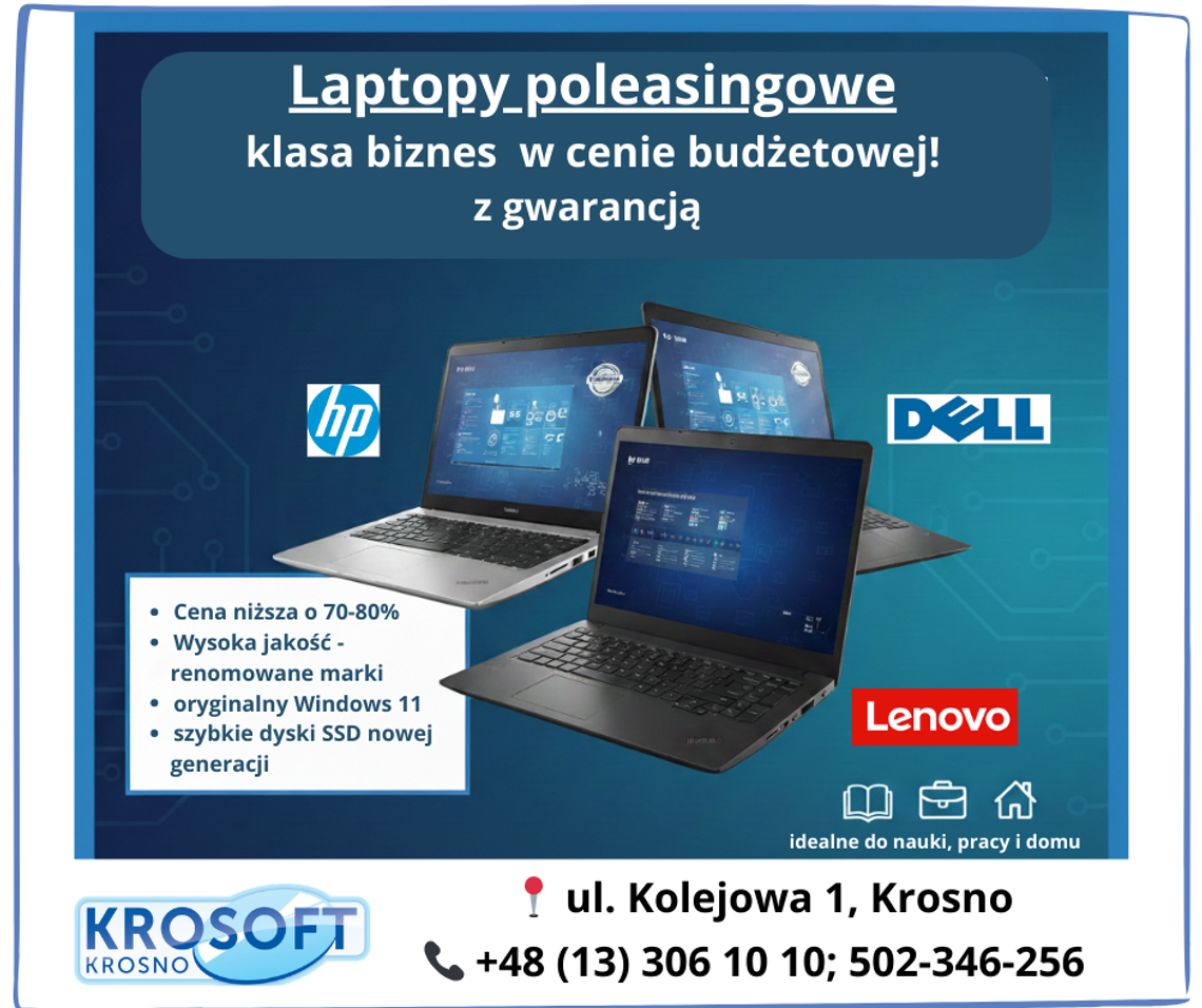 Renomowane komputery poleasingowe klasy biznes z gwarancją - Krosno. Renomowane komputery poleasingowe klasy biznes z gwarancją - Krosno.