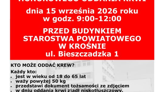 Akcja honorowego oddania krwi