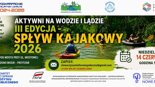 Aktywni na wodzie i lądzie III edycja - Spływ kajakowy 2026