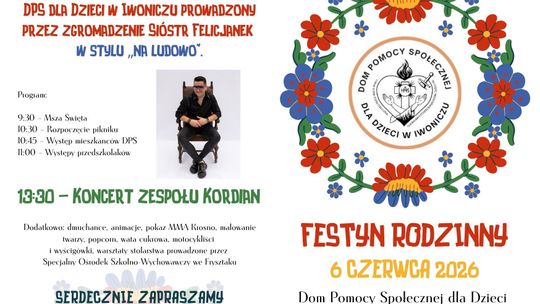 Festyn Rodzinny z okazji 75-lecia Domu Pomocy Społecznej dla Dzieci w Iwoniczu