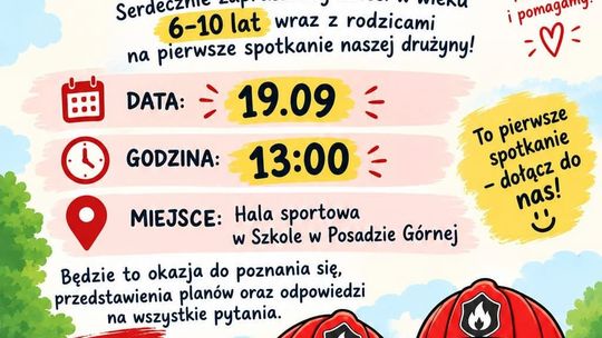 Pierwsze spotkanie Dziecięcej Drużyny Pożarniczej