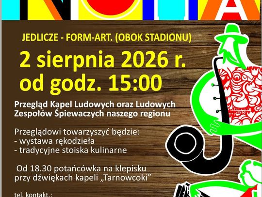 Plakat 12 Podkarpackiego Festiwalu Twórczości Ludowej NUTA w Jedliczu