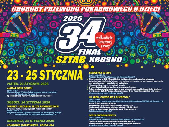 34. Finał WOŚP w Krośnie [PROGRAM]