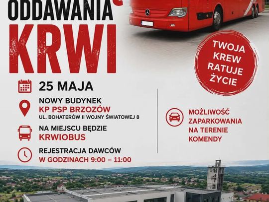 Akcja oddawania krwi przy KP PSP Brzozów