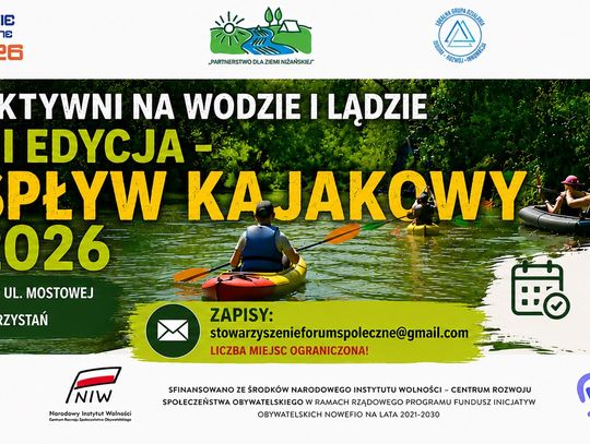 Aktywni na wodzie i lądzie III edycja - Spływ kajakowy 2026
