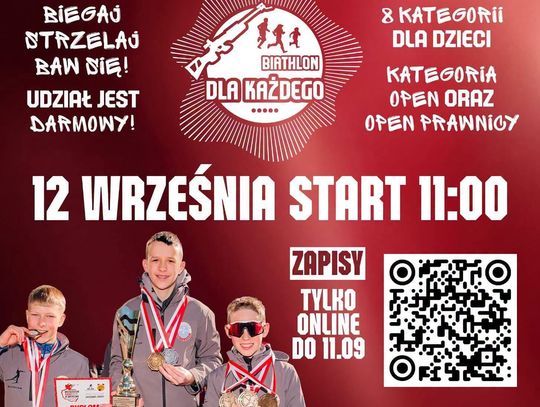 Plakat wydarzenia Biathlon dla Każdego w Iwoniczu-Zdroju