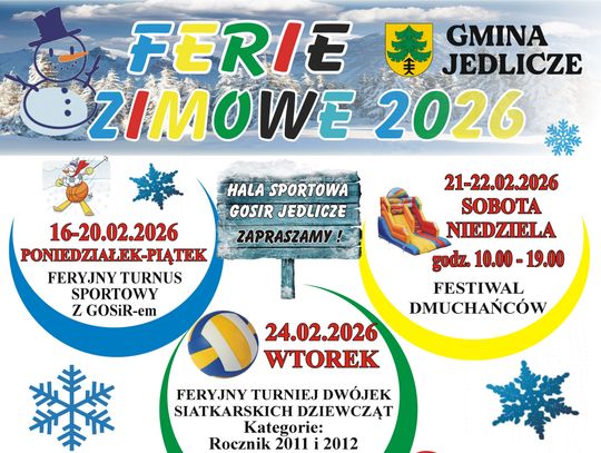 Ferie Zimowe 2026 z GOSiR Jedlicze