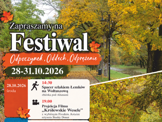Festiwal "Odpoczynek. Oddech. Odprężenie" w Rymanowie-Zdroju