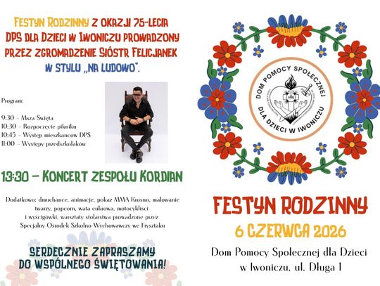 Festyn Rodzinny z okazji 75-lecia Domu Pomocy Społecznej dla Dzieci w Iwoniczu