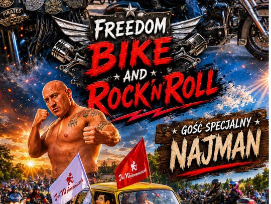 Plakat wydarzenia Freedom Bike and Rock'n'Roll w Jaś Wędrowniczek w Rymanowie