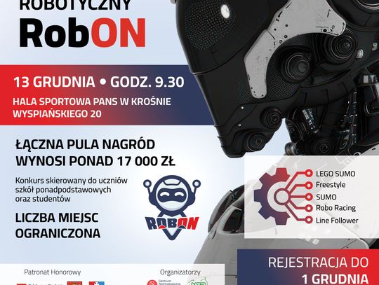 Plakat III Ogólnopolskiego Konkursu Robotycznego RobON