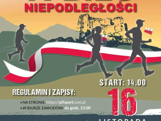 IV Bieg Niepodległości w Odrzykoniu Plakat promujący IV Bieg Niepodległości w Odrzykoniu