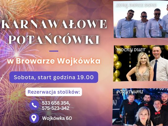 Karnawałowa Potańcówka w Browarze Rzemieślniczym Wojkówka