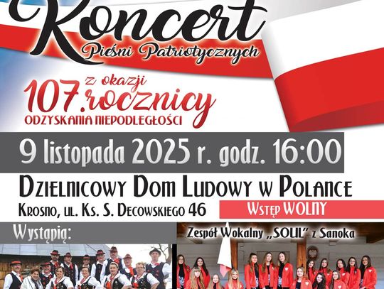 Kocham Cię moja Ojczyzna! Koncert Pieśni Patriotycznych