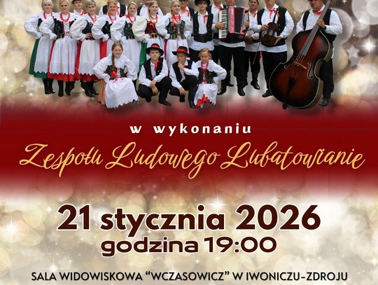 Plakat koncertu Kolędy i Pastorałki na ludowo