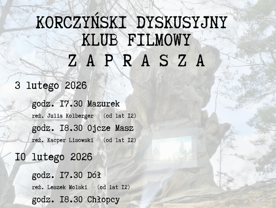 Korczyński Dyskusyjny Klub Filmowy zaprasza na kolejne spotkania