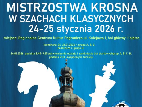 Plakat Mistrzostw Krosna w Szachach Klasycznych
