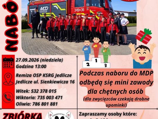 Nabór do MDP Jedlicze i zbiórka karmy dla kociaków