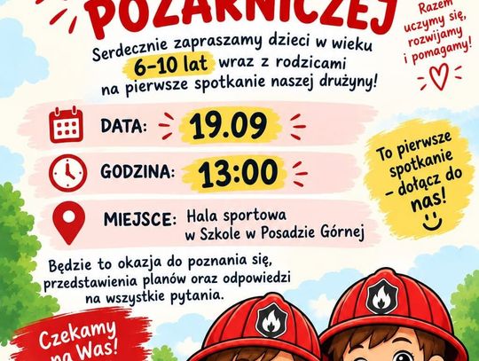 Pierwsze spotkanie Dziecięcej Drużyny Pożarniczej