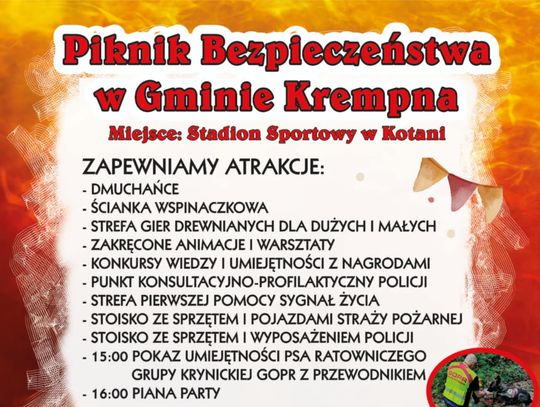 Piknik Bezpieczeństwa na stadionie w Kotani