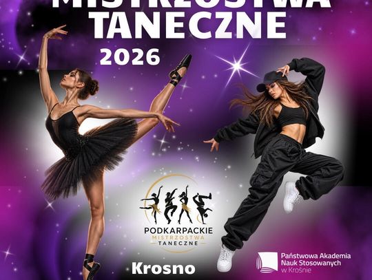 Plakat wydarzenia Podkarpackie Mistrzostwa Taneczne 2026 w Krośnie