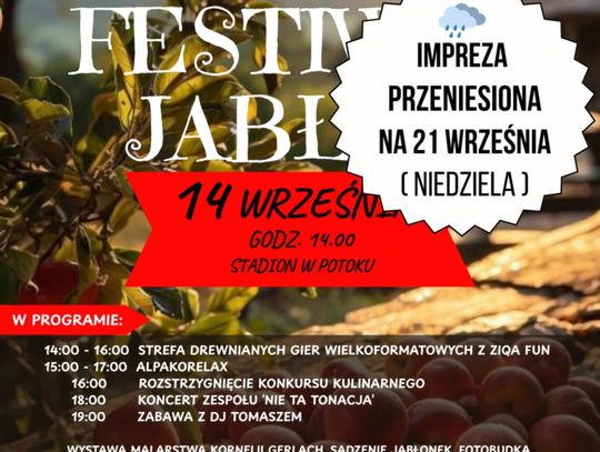 Potocki Festiwal Jabłka Plakat promujący Potocki Festiwal Jabłka