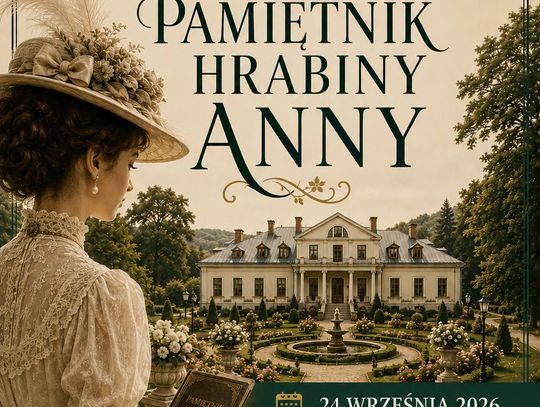 Plakat projekcji filmu „Pamiętnik Hrabiny Anny” w Galerii Sztuki w Rymanowie-Zdroju