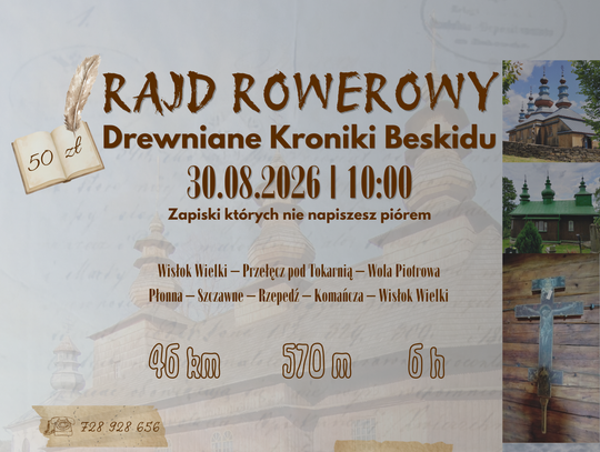 Rajd rowerowy "Drewniane Kroniki Beskidu"