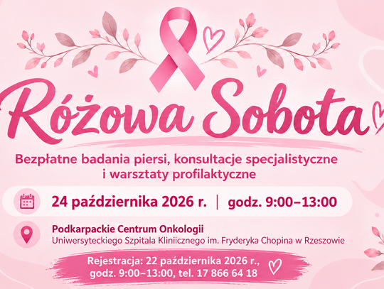 Różowa Sobota w Podkarpackim Centrum Onkologii Uniwersyteckiego Szpitala Klinicznego