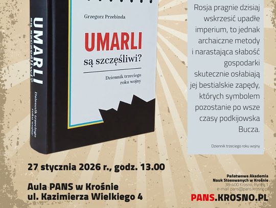 Spotkanie autorskie i debata o nowej książce prof. dra hab. Grzegorza Przebindy