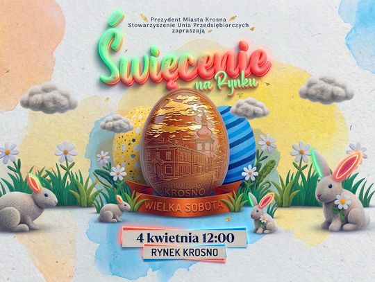 Święcenie pokarmów na krośnieńskim rynku