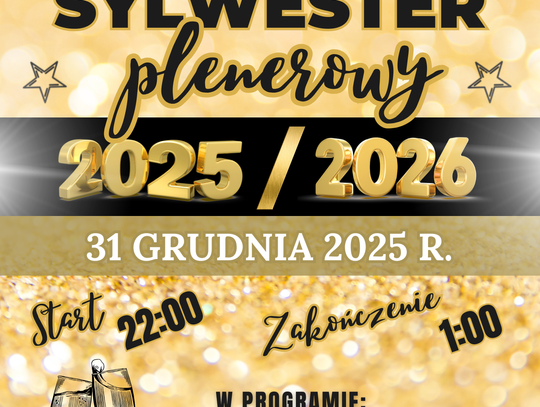 Plakat sylwestry plenerowej z datą 31 grudnia 2025 r.