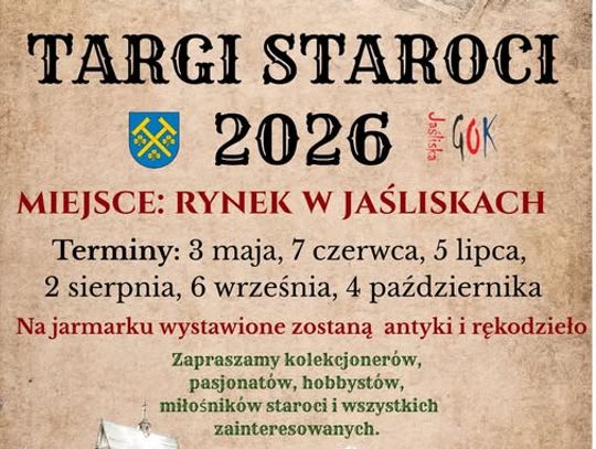 Plakat wydarzenia Targi Staroci 2026 w Jaśliskach