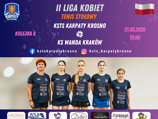 Tenis stołowy. KSTS Karpaty Krosno - KS Wanda Kraków