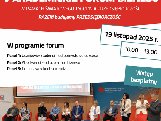 V Akademickie Forum Biznesu Plakat V Akademickiego Forum Biznesu