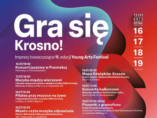 Young Arts Festival 2026: muzyka, spotkania i festiwalowe atrakcje w całym Krośnie