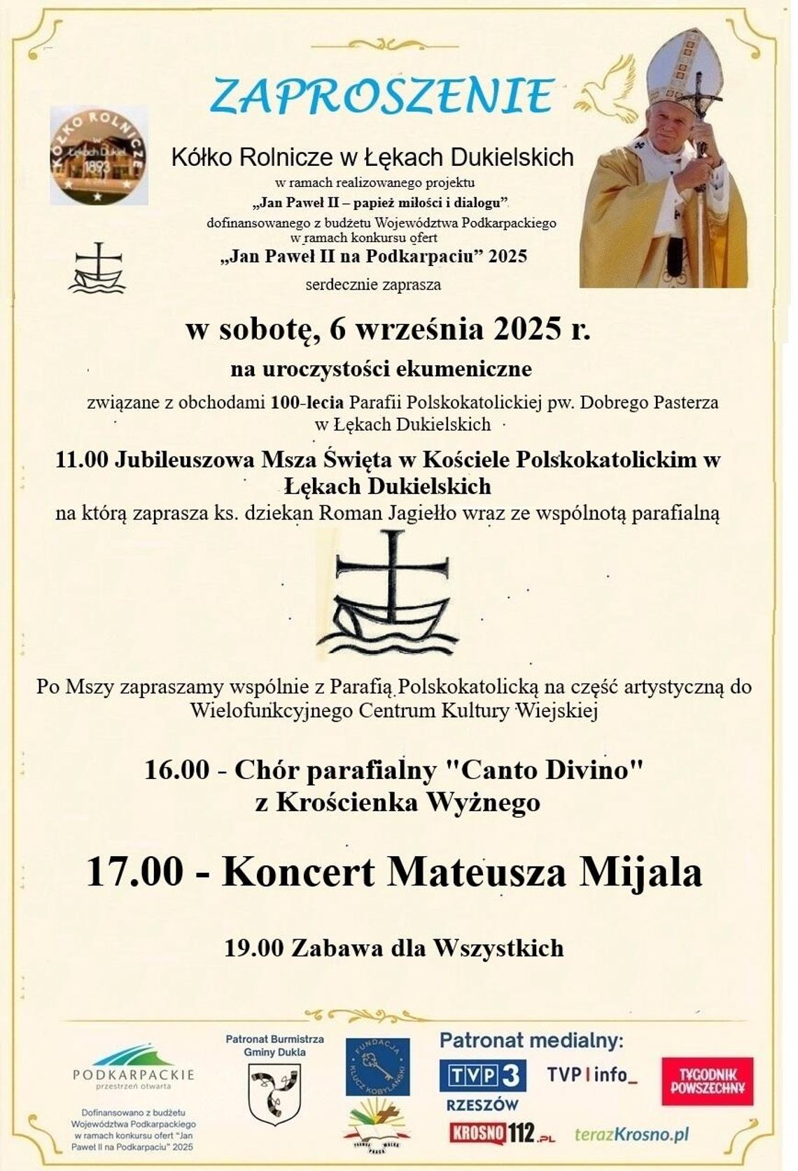 100-lecie Parafii Polskokatolickiej pw. Dobrego Pasterza w Łękach Dukielskich